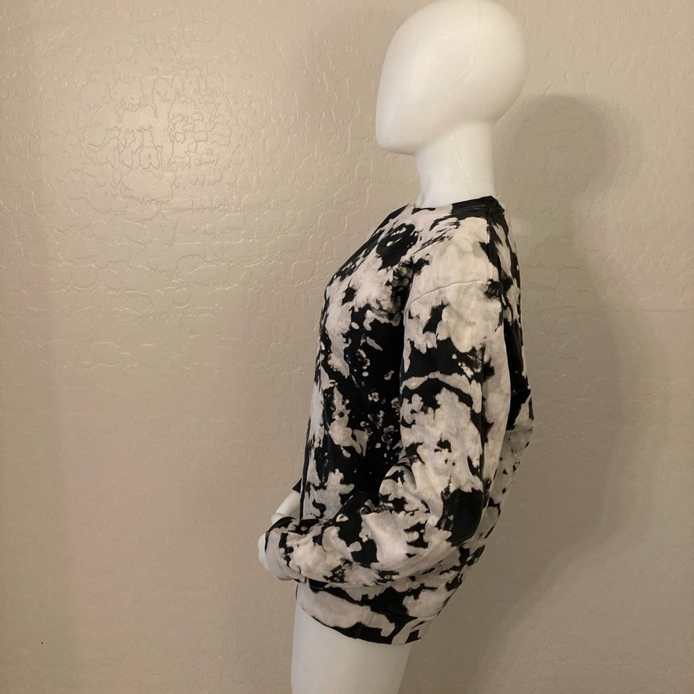 Brown Dyed Girl Black and Gray Tie Dyed Sweatshirt Small - Picture 6 of 8